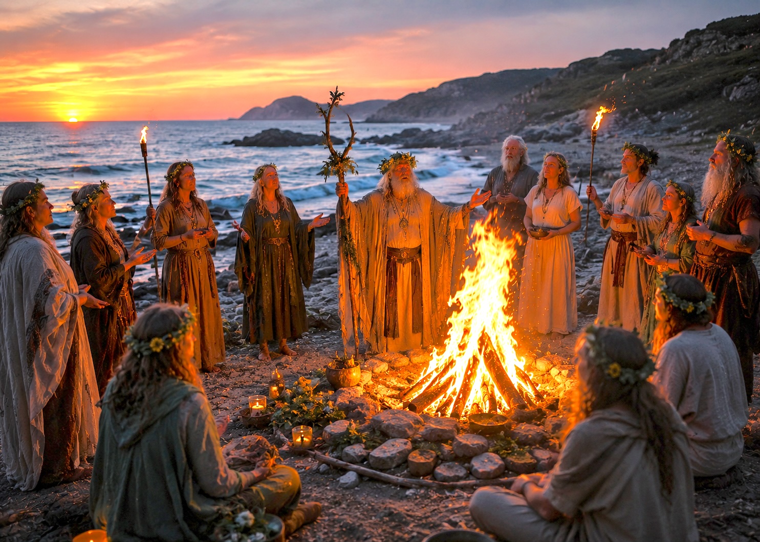 El Ritual Celta de la Triple Alianza: La unión simbólica del fuego, el agua y la tierra en la Noche de San Juan